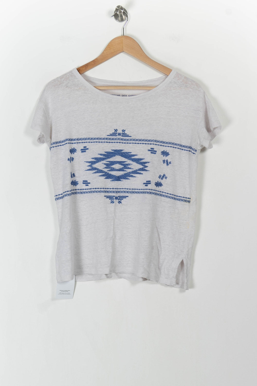 Tee-shirt Blanc et Bleu - Taille S/36 de la marque Comptoir des Cotonniers | PARAD82335 - Vendu par Paradigme - Image 2