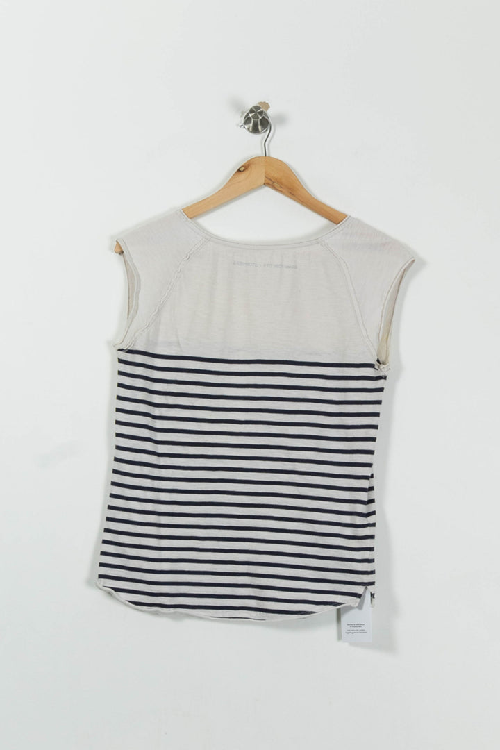Débardeur Blanc et Bleu Marine - Taille S/36 de la marque Comptoir des Cotonniers | PARAD82336 - Vendu par Paradigme - Image 4