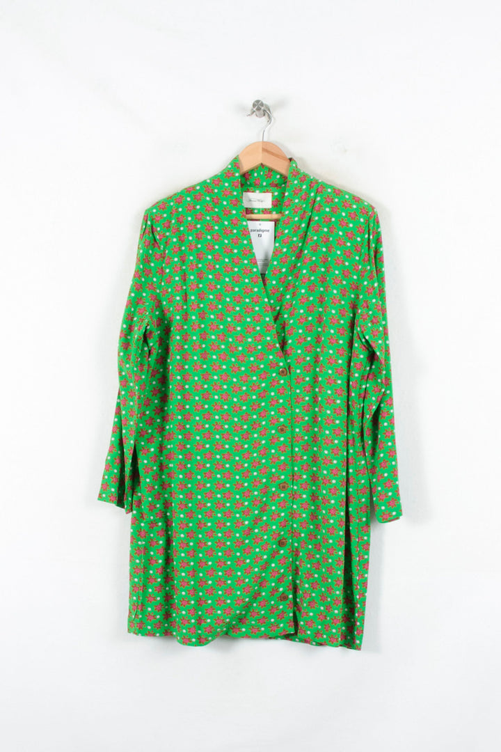 Robe Verte et Rouge - Taille M/38 de la marque American Vintage | PARAD82345 - Vendu par Paradigme - Image 2