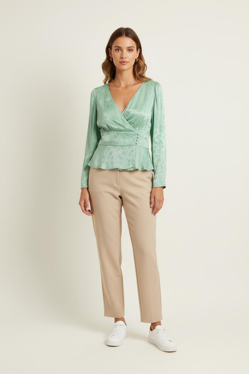 Blouse Verte - Taille L/40 de la marque Tara Jarmon | PARAD82346 - Vendu par Paradigme - Image 1
