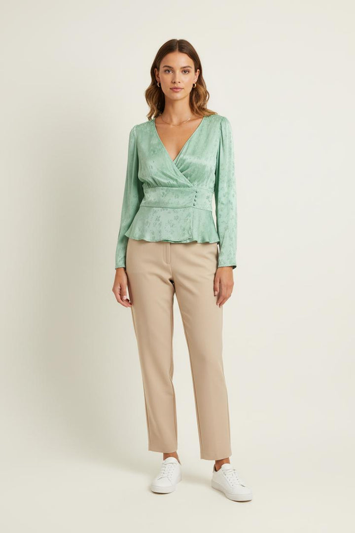 Blouse Verte - Taille L/40 de la marque Tara Jarmon | PARAD82346 - Vendu par Paradigme - Image 1