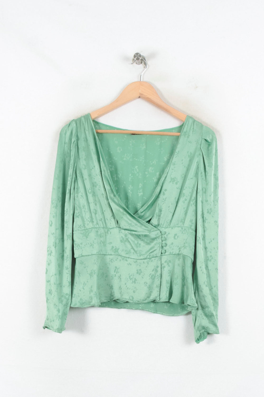 Blouse Verte - Taille L/40 de la marque Tara Jarmon | PARAD82346 - Vendu par Paradigme - Image 2