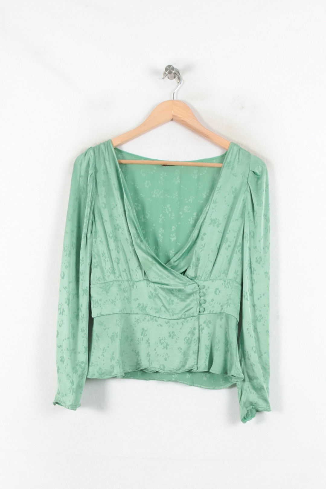 Blouse Verte - Taille L/40 de la marque Tara Jarmon | PARAD82346 - Vendu par Paradigme - Image 2