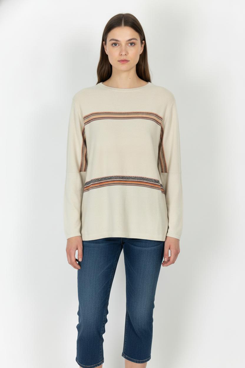 Pull Beige et Orange - Taille S/36 de la marque Sessùn | PARAD82366 - Vendu par Paradigme - Image 1