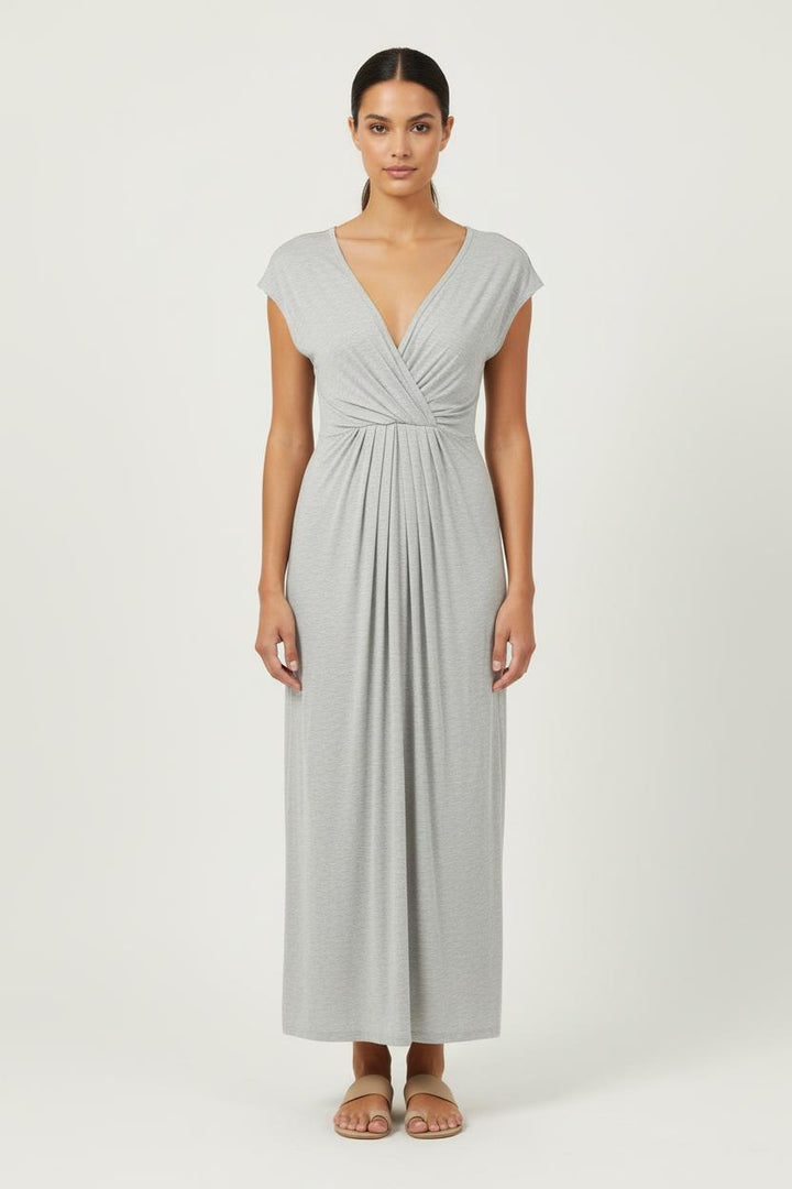 Robe Drapée Grise - Taille M/38 de la marque ba&sh | PARAD82373 - Vendu par Paradigme - Image 1