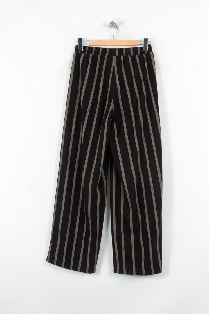 Pantalon Large Noir et Beige - Taille XS/34 de la marque La Fée Maraboutée | PARAD82385 - Vendu par Paradigme - Image 4