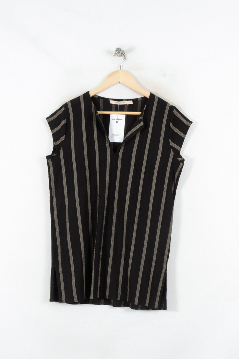 Blouse Noire et Beige - Taille S/36 de la marque La Fée Maraboutée | PARAD82386 - Vendu par Paradigme - Image 2