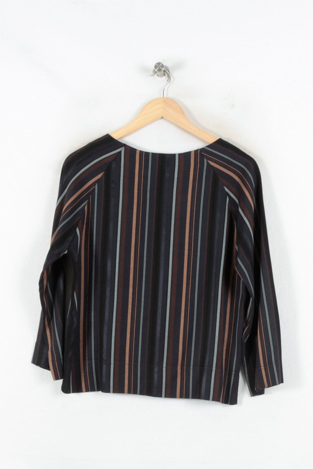Blouse Noire et Marron - Taille M/38 de la marque La Fée Maraboutée | PARAD82388 - Vendu par Paradigme - Image 4