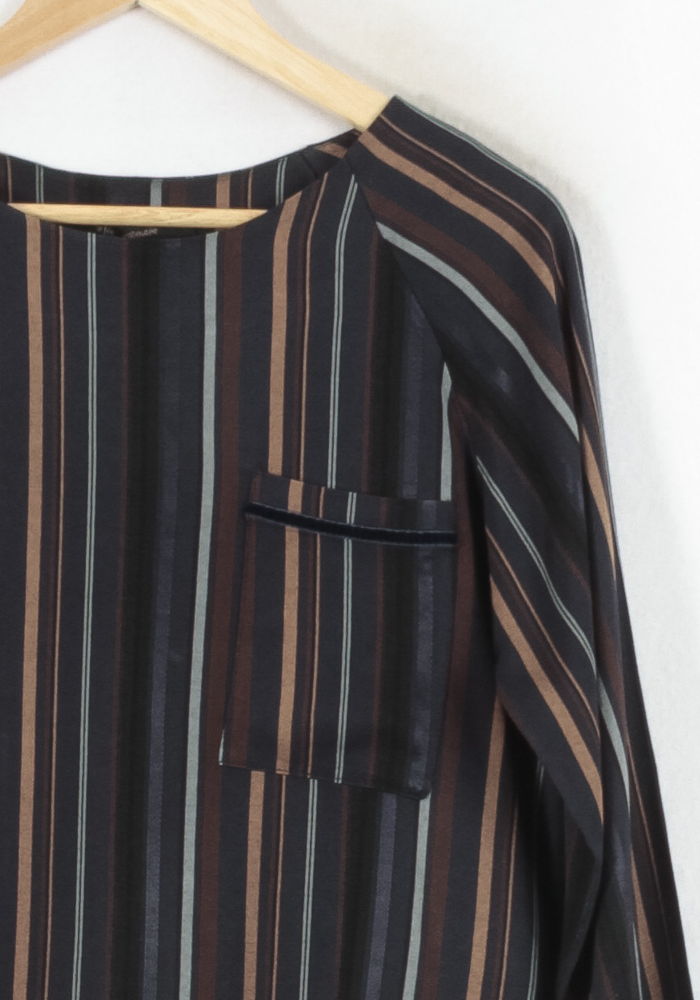 Blouse Noire et Marron - Taille M/38 de la marque La Fée Maraboutée | PARAD82388 - Vendu par Paradigme - Image 3