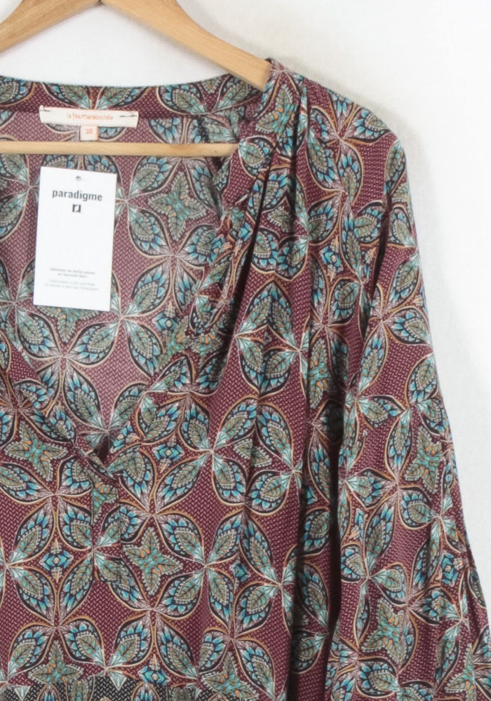 Blouse Multicolore - Taille M/38 de la marque La Fée Maraboutée | PARAD82389 - Vendu par Paradigme - Image 3