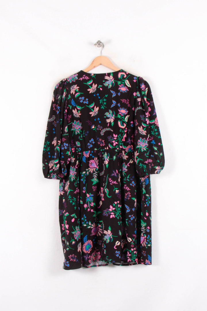 Robe Fleurie Noire - Taille XL/42 de la marque La Fée Maraboutée | PARAD82404 - Vendu par Paradigme - Image 4