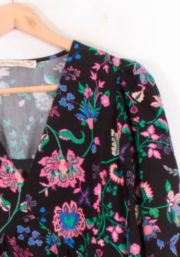 Robe Fleurie Noire - Taille XL/42 de la marque La Fée Maraboutée | PARAD82404 - Vendu par Paradigme - Image 3