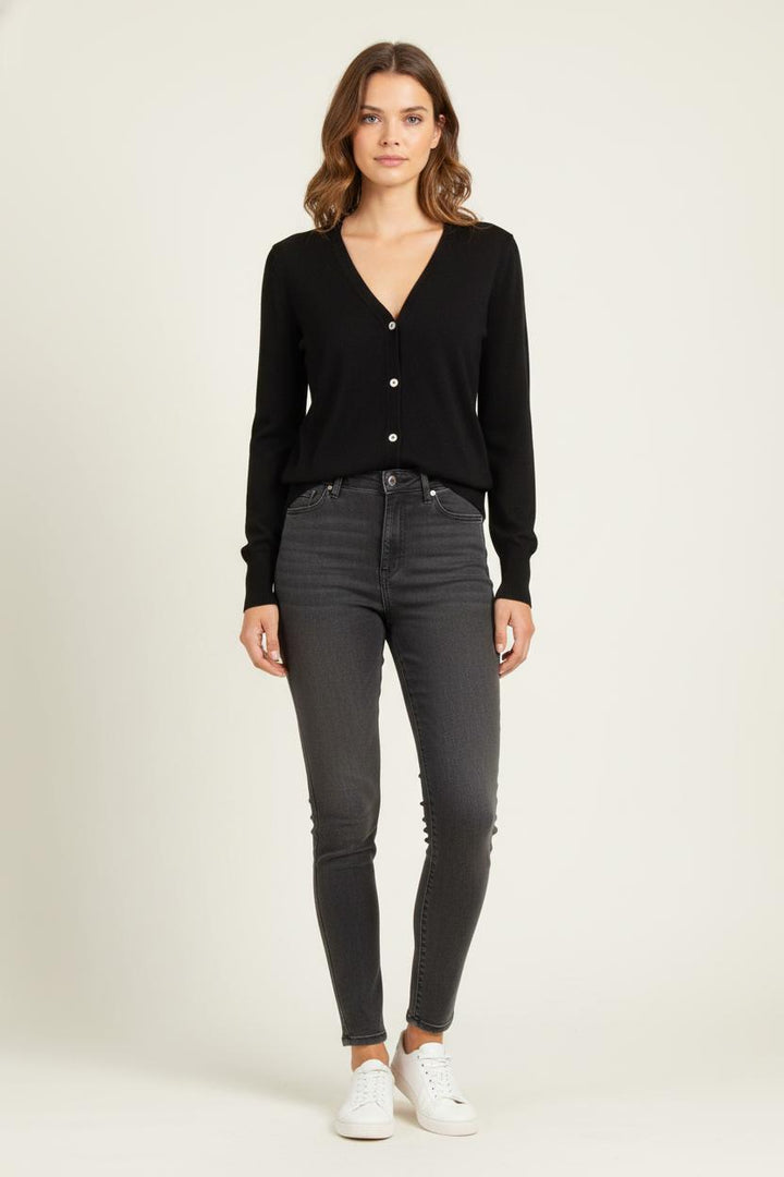 Cardigan Noir - Taille S/36 de la marque La Fée Maraboutée | PARAD82413 - Vendu par Paradigme - Image 1