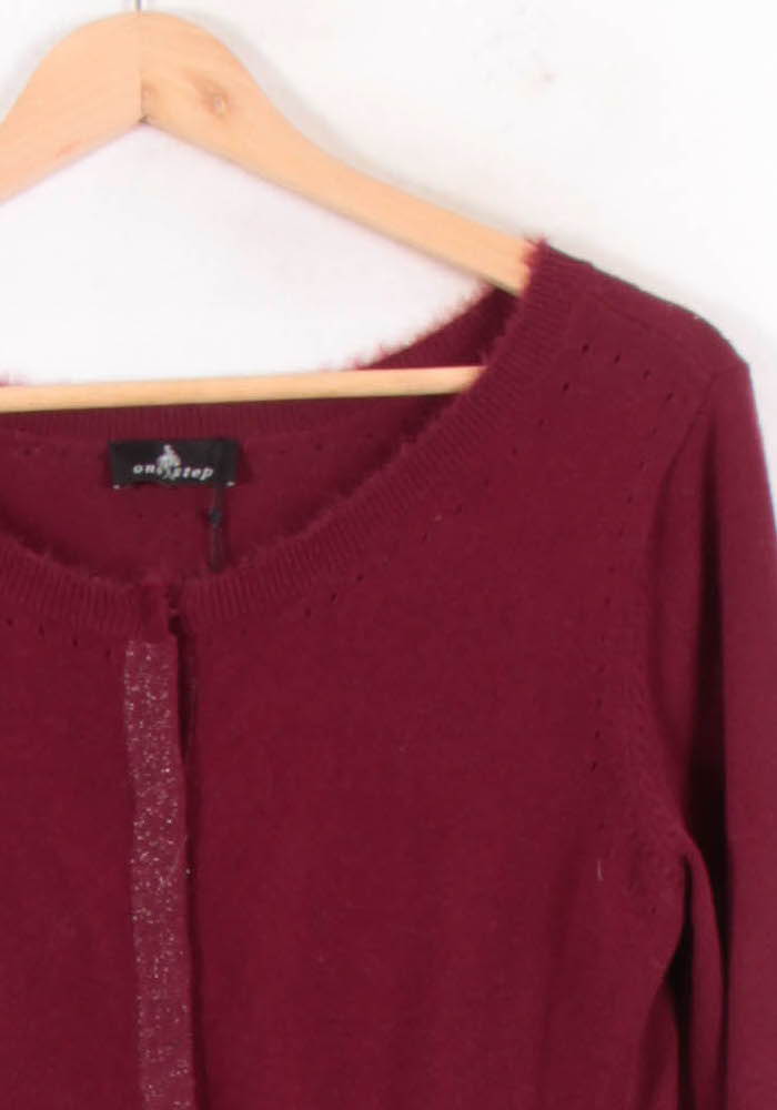 Cardigan Bordeaux - Taille M/38 de la marque One Step | PARAD82415 - Vendu par Paradigme - Image 3