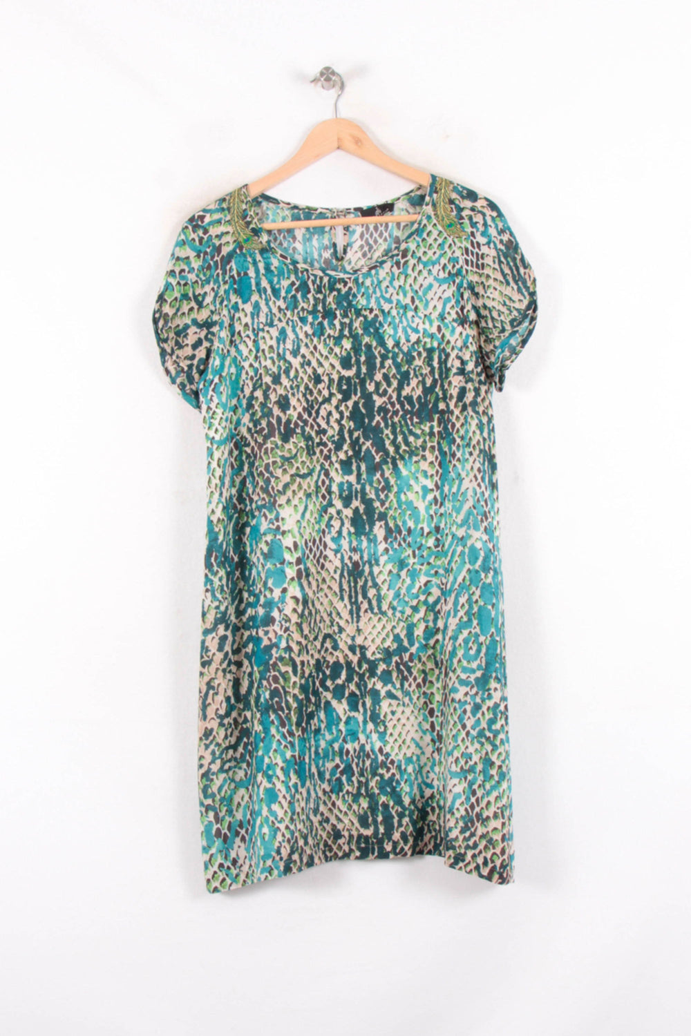 Robe Courte Verte et Beige - Taille M/38 de la marque One Step | PARAD82425 - Vendu par Paradigme - Image 2
