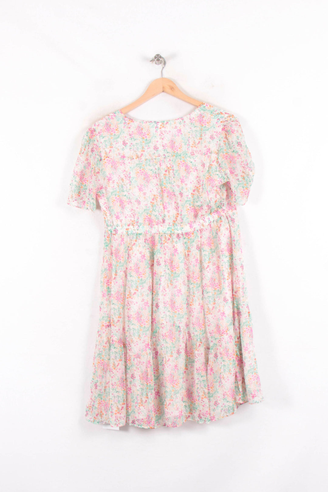 Robe Fleurie Rose et Verte - Taille M/38 de la marque Sud express | PARAD82427 - Vendu par Paradigme - Image 4