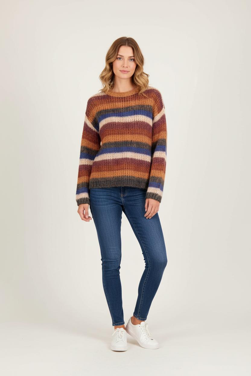 Pull Multicolore - Taille S/36 de la marque La Fée Maraboutée | PARAD82436 - Vendu par Paradigme - Image 1