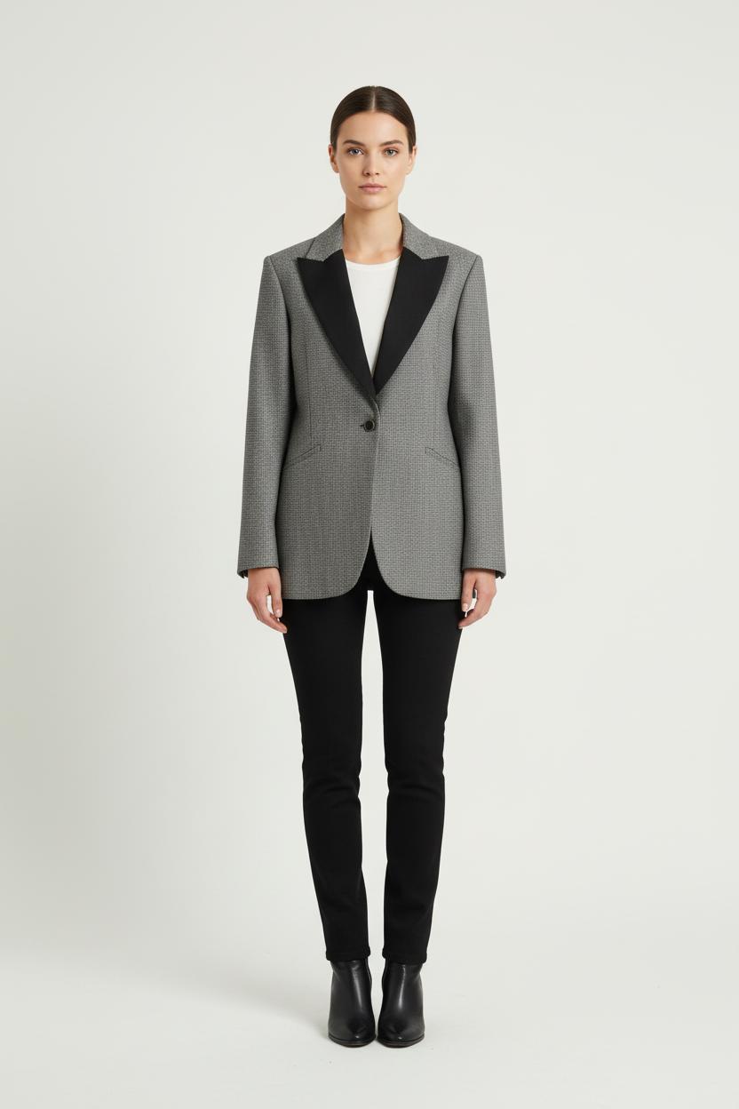 Veste Grise et Noire - Taille M/38 de la marque Sandro | PARAD82440 - Vendu par Paradigme - Image 1