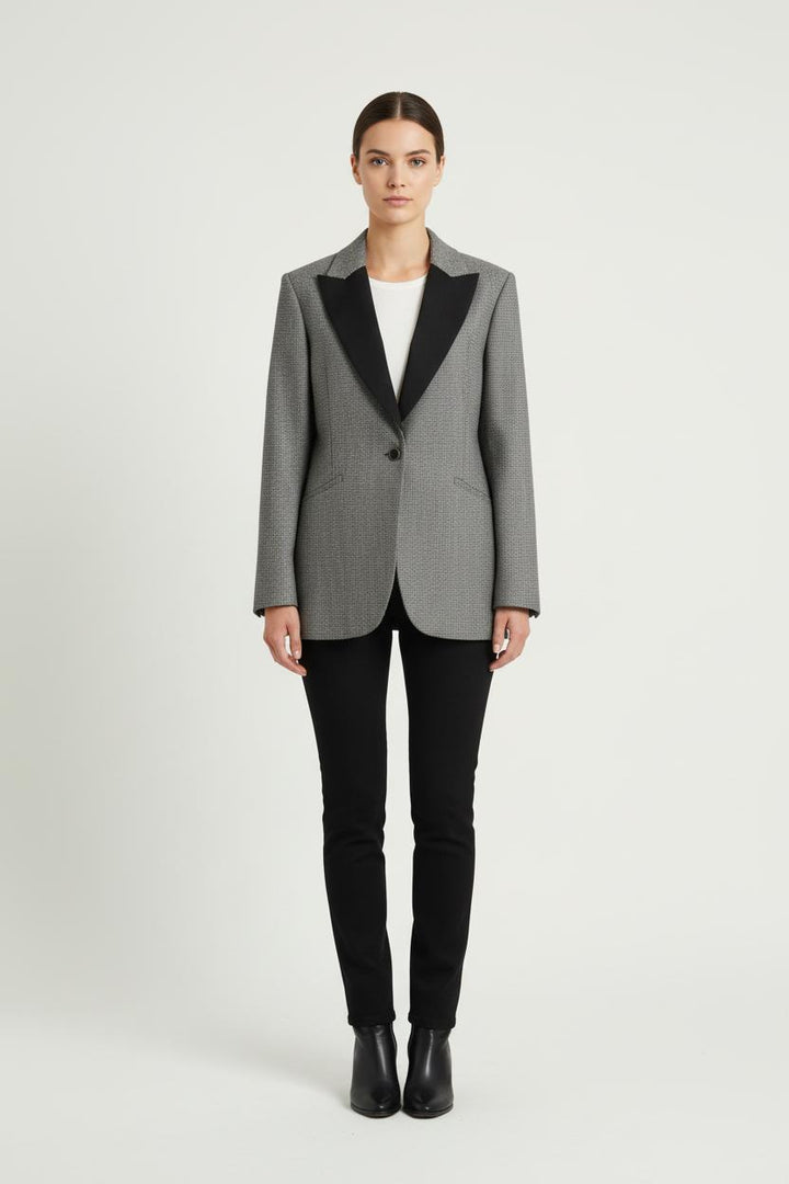 Veste Grise et Noire - Taille M/38 de la marque Sandro | PARAD82440 - Vendu par Paradigme - Image 1