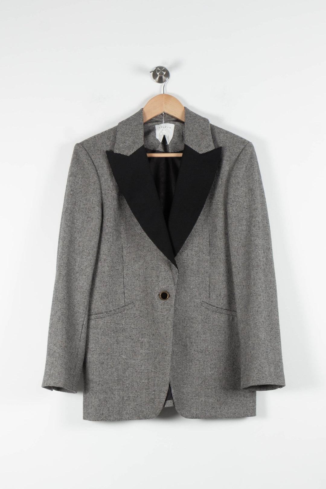 Veste Grise et Noire - Taille M/38 de la marque Sandro | PARAD82440 - Vendu par Paradigme - Image 2