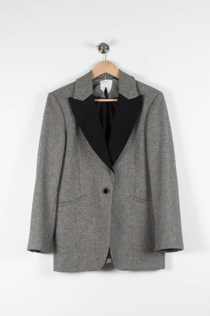 Veste Grise et Noire - Taille M/38 de la marque Sandro | PARAD82440 - Vendu par Paradigme - Image 2