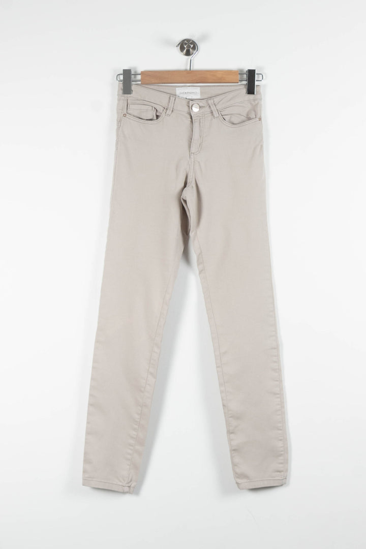 Jean Beige - Taille XS/34 de la marque Sud express | PARAD82443 - Vendu par Paradigme - Image 2