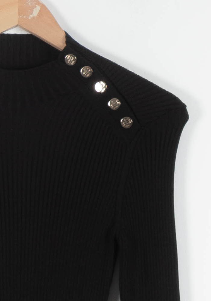 Robe Pull Noire - Taille S/36 de la marque Maje | PARAD82446 - Vendu par Paradigme - Image 3