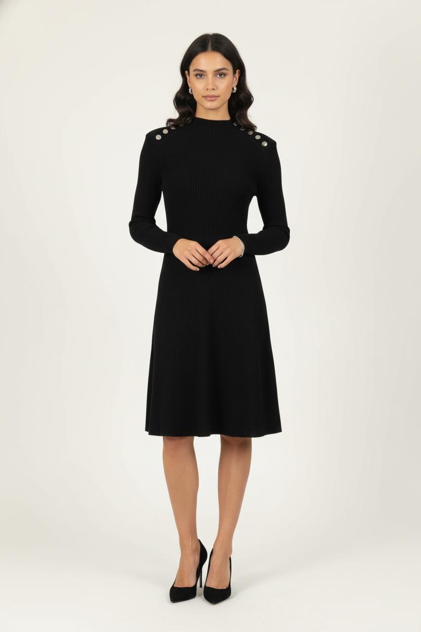 Robe Pull Noire - Taille S/36 de la marque Maje | PARAD82446 - Vendu par Paradigme - Image 1