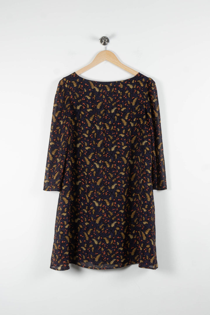 Robe Courte Noire et Marron - Taille L/40 de la marque Claudie Pierlot | PARAD82449 - Vendu par Paradigme - Image 4