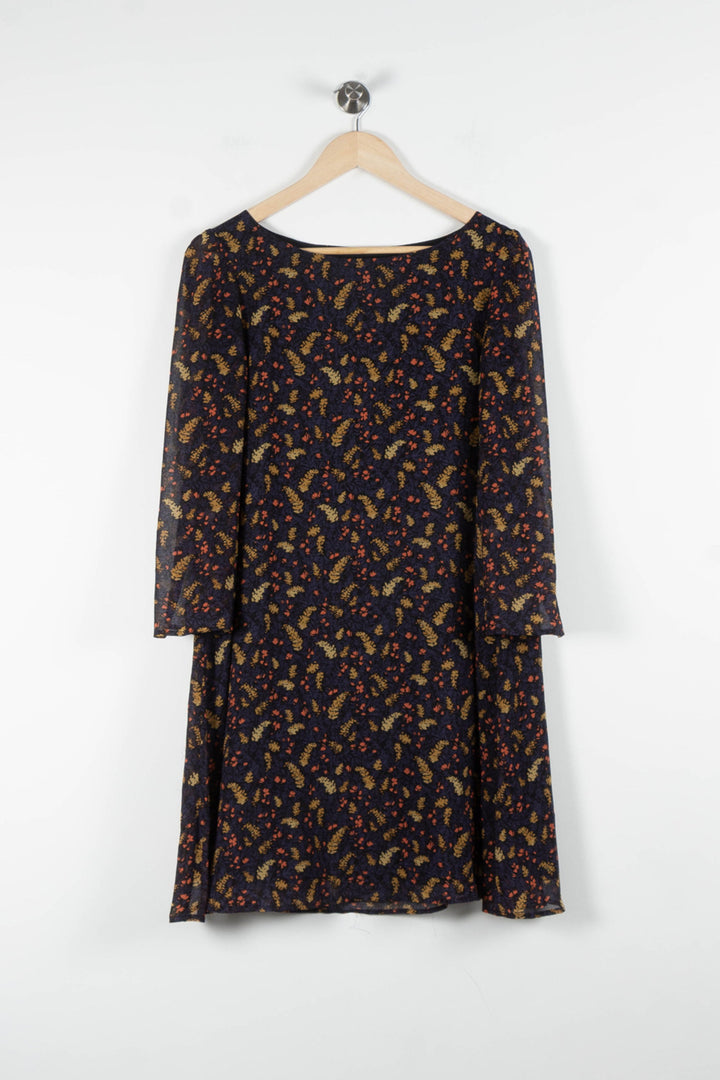 Robe Courte Noire et Marron - Taille L/40 de la marque Claudie Pierlot | PARAD82449 - Vendu par Paradigme - Image 2