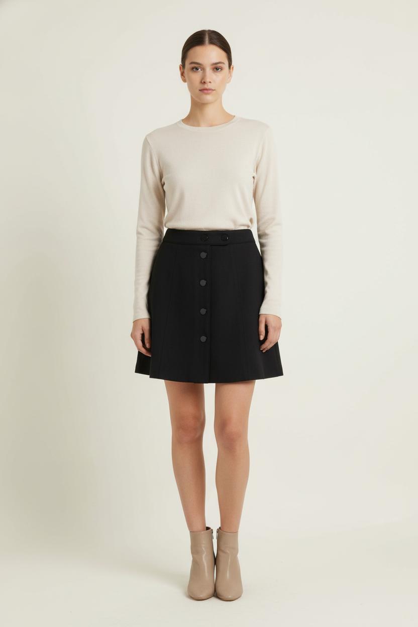 Jupe Boutonnée Bleue - Taille XS/34 de la marque A.P.C. | PARAD82452 - Vendu par Paradigme - Image 1
