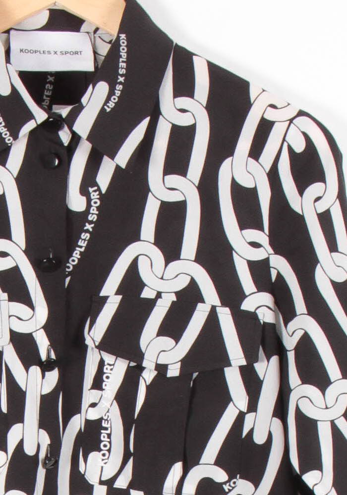 Chemise Noire et Blanche - Taille S/36 de la marque The Kooples | PARAD82463 - Vendu par Paradigme - Image 3