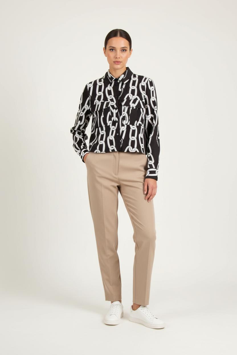 Chemise Noire et Blanche - Taille S/36 de la marque The Kooples | PARAD82463 - Vendu par Paradigme - Image 1