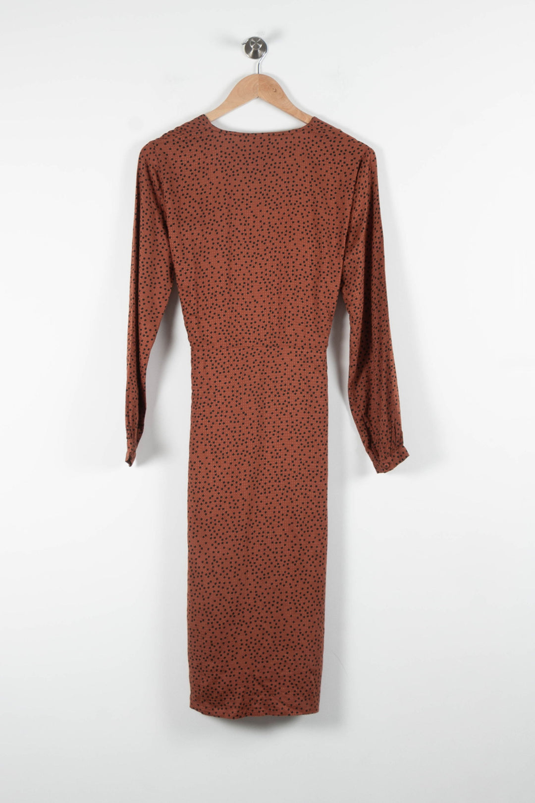 Robe Longue Marron à Pois Noirs - Taille XS/34 de la marque Karl Marc John | PARAD82479 - Vendu par Paradigme - Image 4