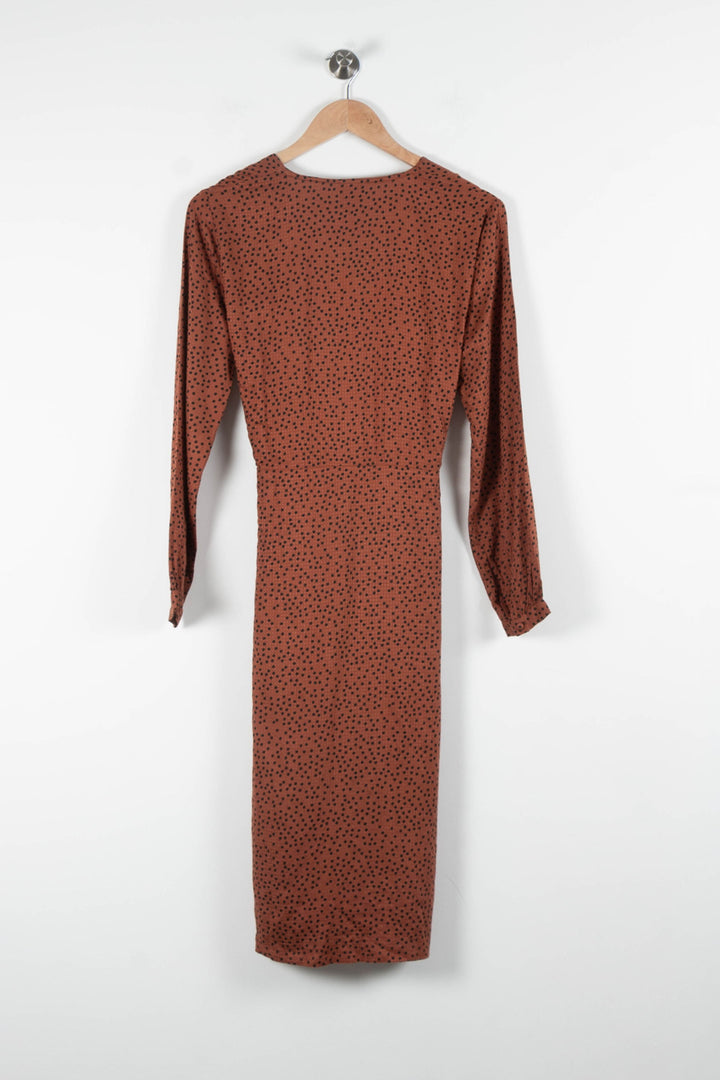 Robe Longue Marron à Pois Noirs - Taille XS/34 de la marque Karl Marc John | PARAD82479 - Vendu par Paradigme - Image 4