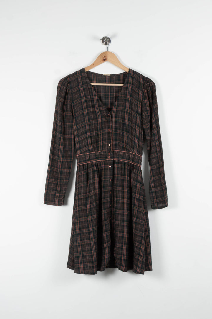 Robe Chemise Marron et Noir - Taille XS/34 de la marque Karl Marc John | PARAD82481 - Vendu par Paradigme - Image 2