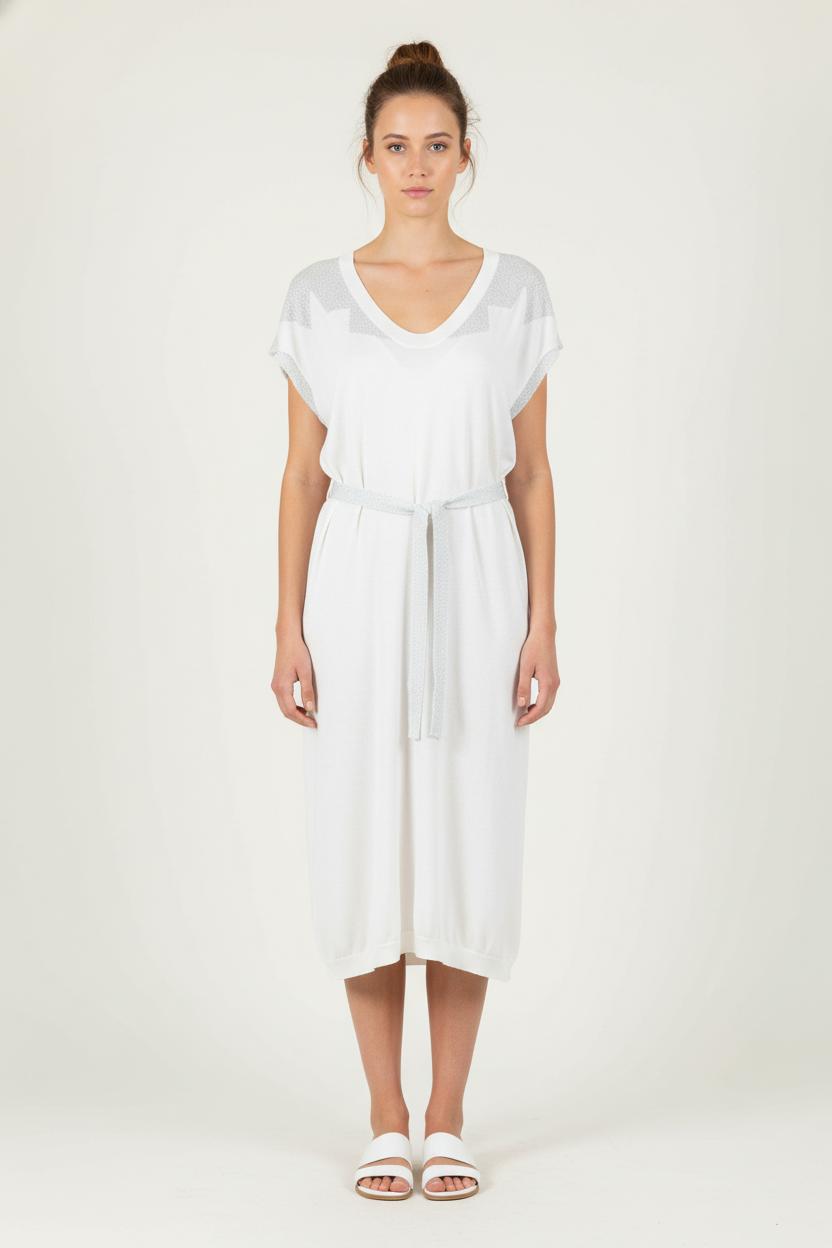 Robe Midi Blanche et Argentée - Taille M/38 de la marque Zadig&Voltaire | PARAD82485 - Vendu par Paradigme - Image 1