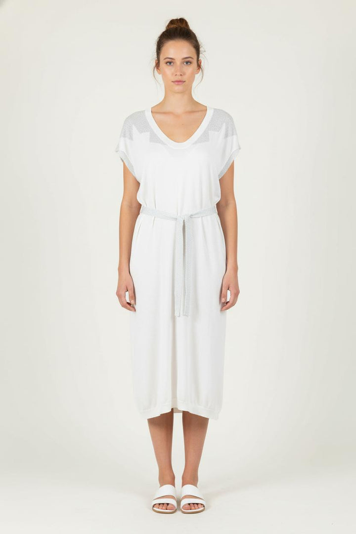 Robe Midi Blanche et Argentée - Taille M/38 de la marque Zadig&Voltaire | PARAD82485 - Vendu par Paradigme - Image 1