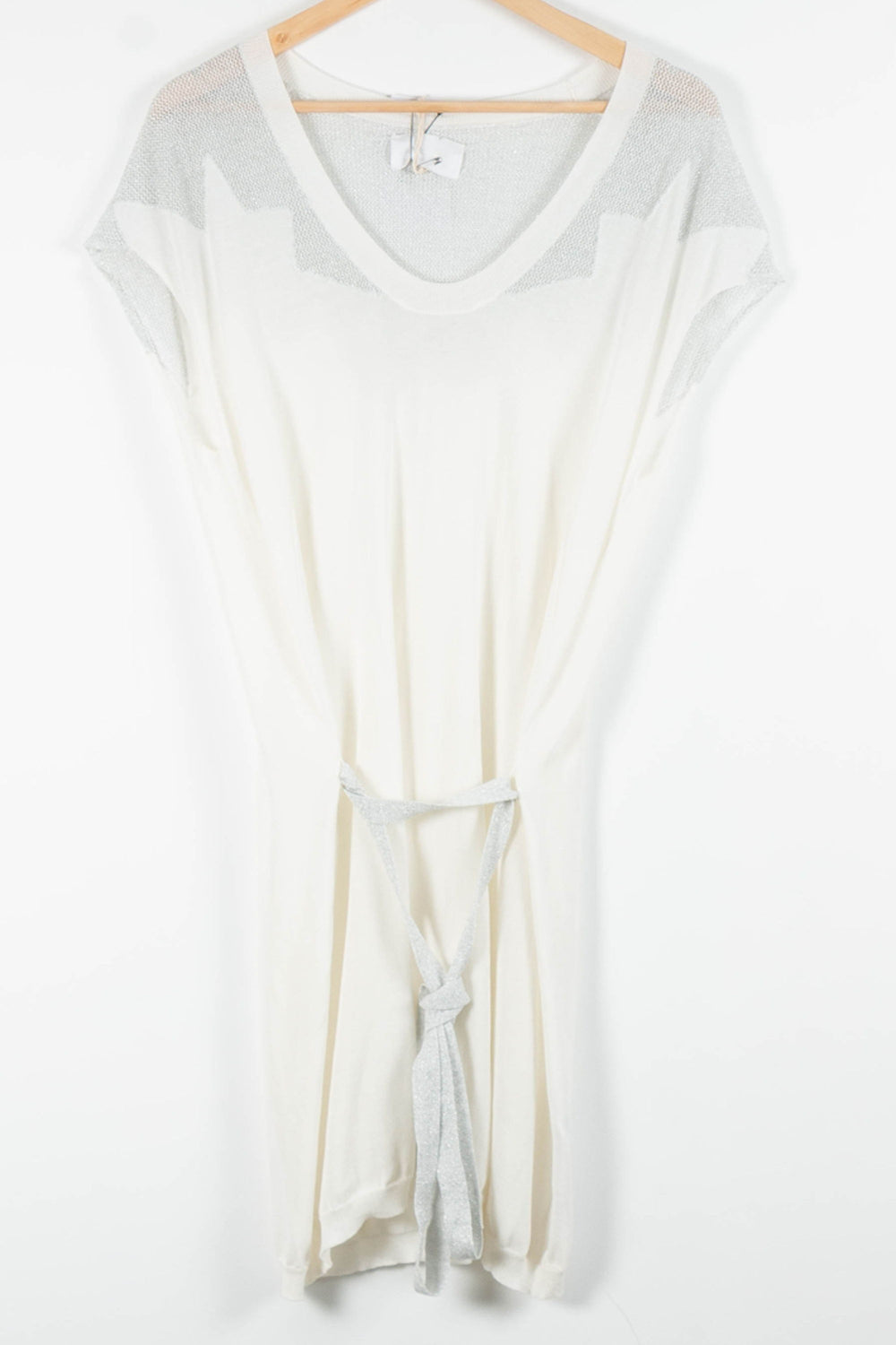 Robe Midi Blanche et Argentée - Taille M/38 de la marque Zadig&Voltaire | PARAD82485 - Vendu par Paradigme - Image 2