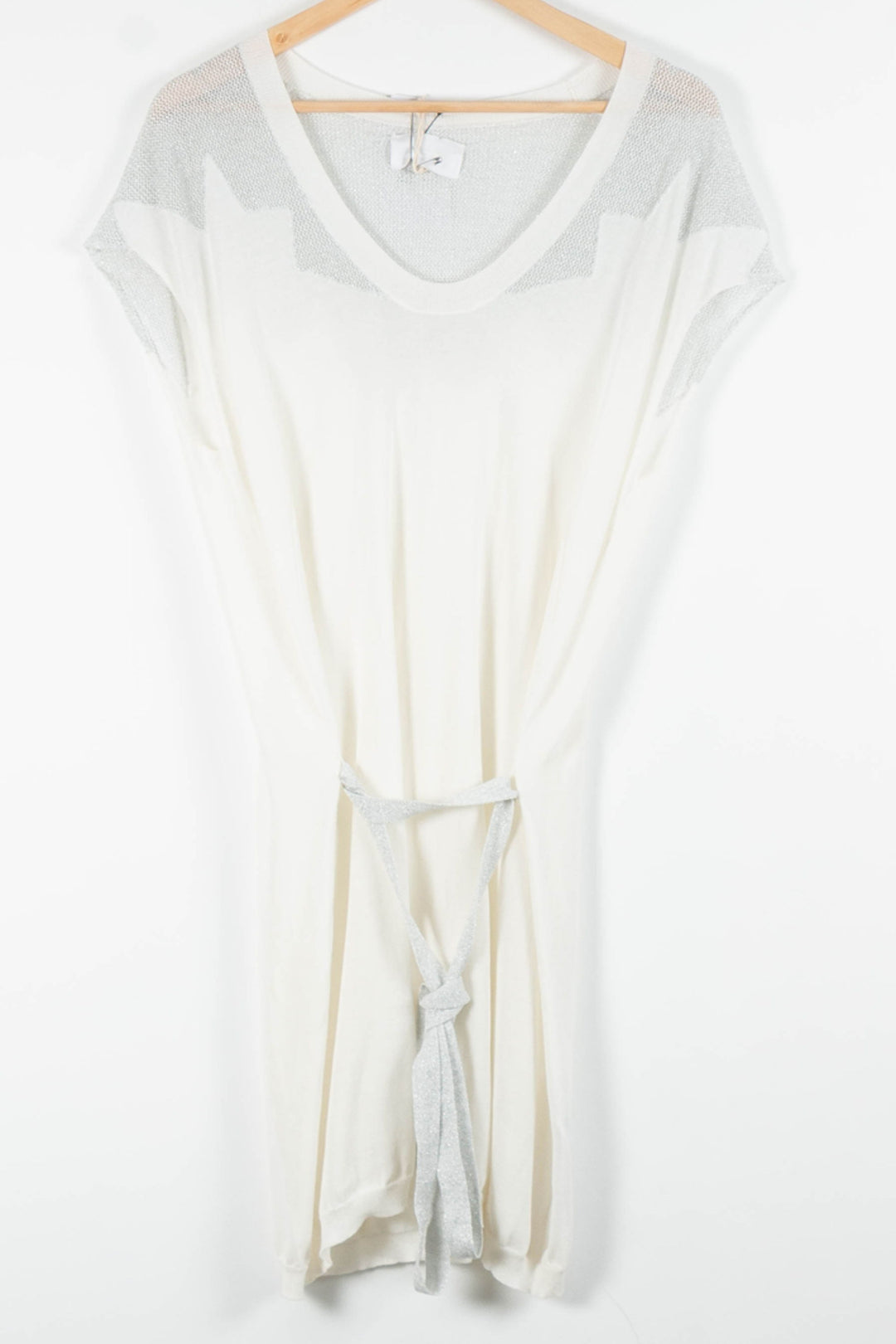 Robe Midi Blanche et Argentée - Taille M/38 de la marque Zadig&Voltaire | PARAD82485 - Vendu par Paradigme - Image 2