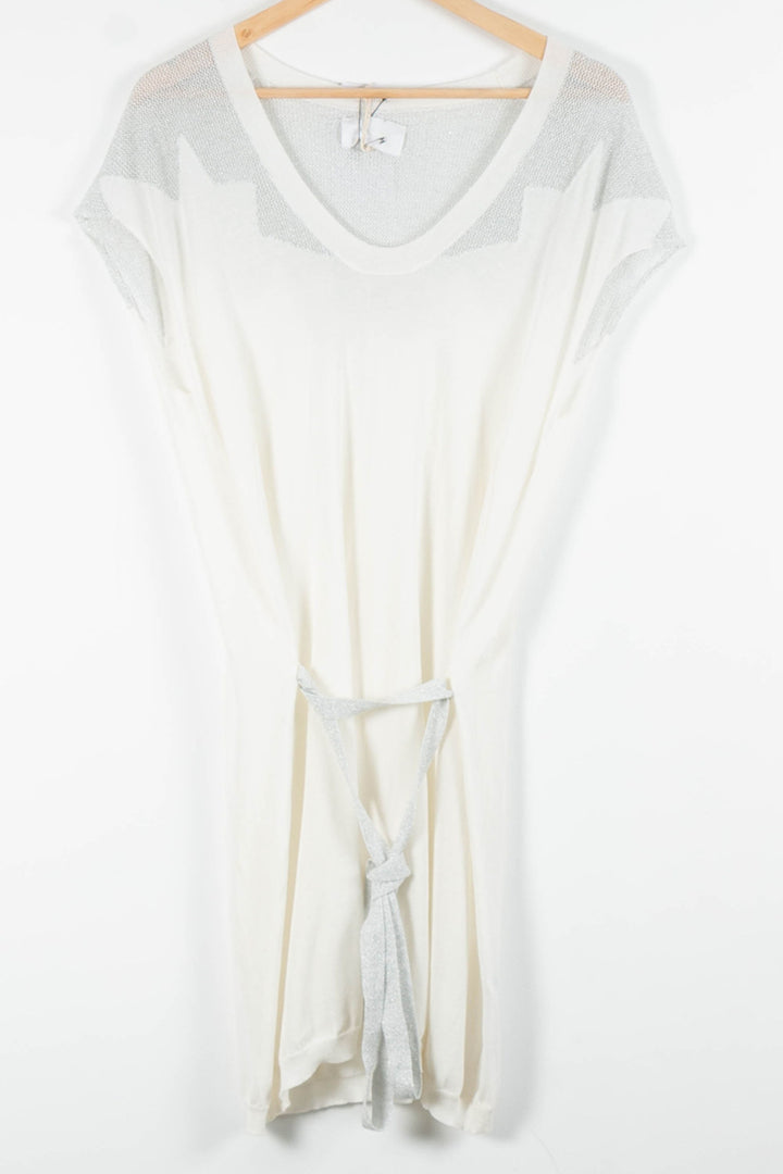 Robe Midi Blanche et Argentée - Taille M/38 de la marque Zadig&Voltaire | PARAD82485 - Vendu par Paradigme - Image 2