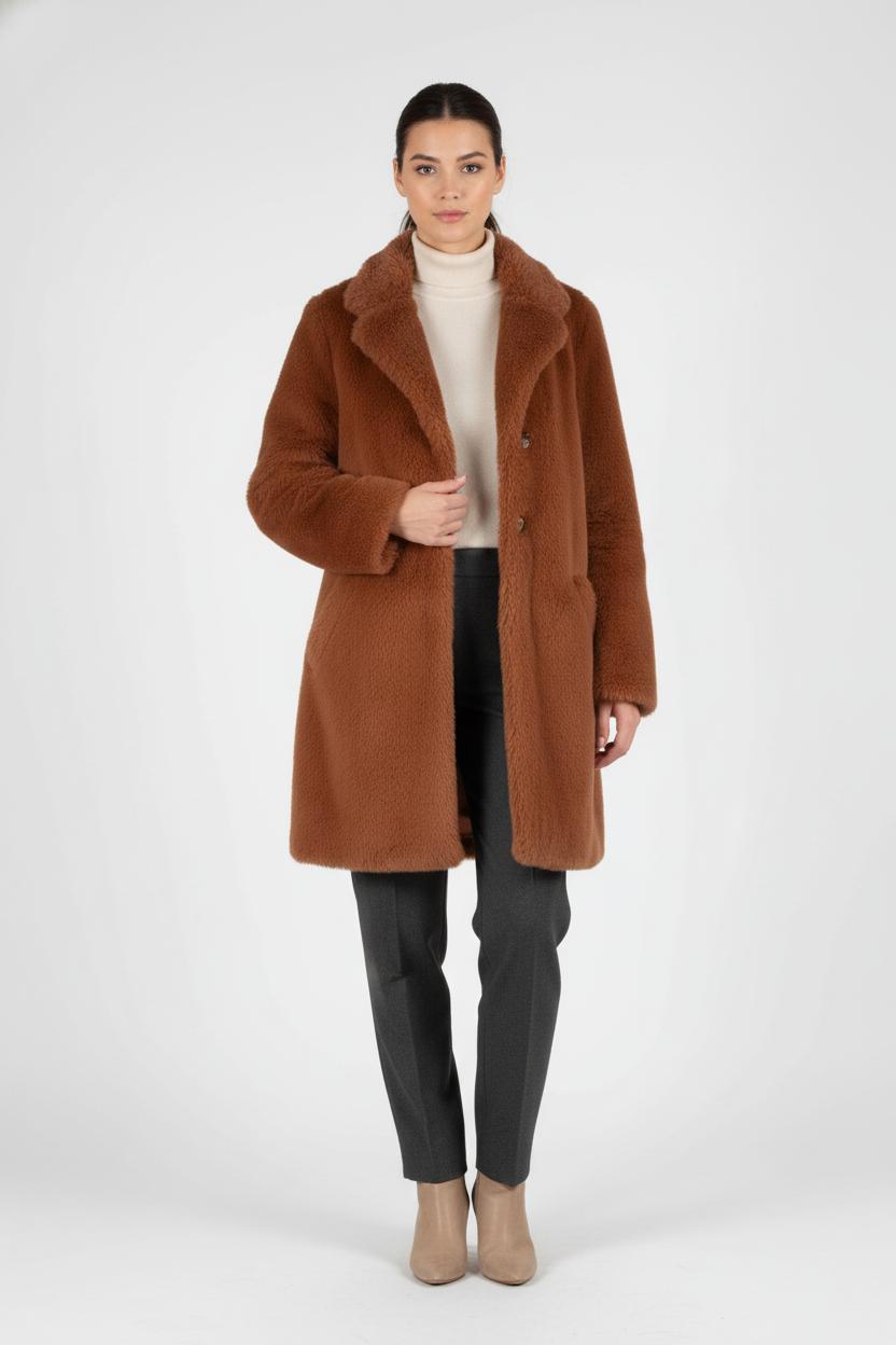 Manteau Fourrure Orange - Taille XS/34 de la marque Sud express | PARAD82487 - Vendu par Paradigme - Image 1