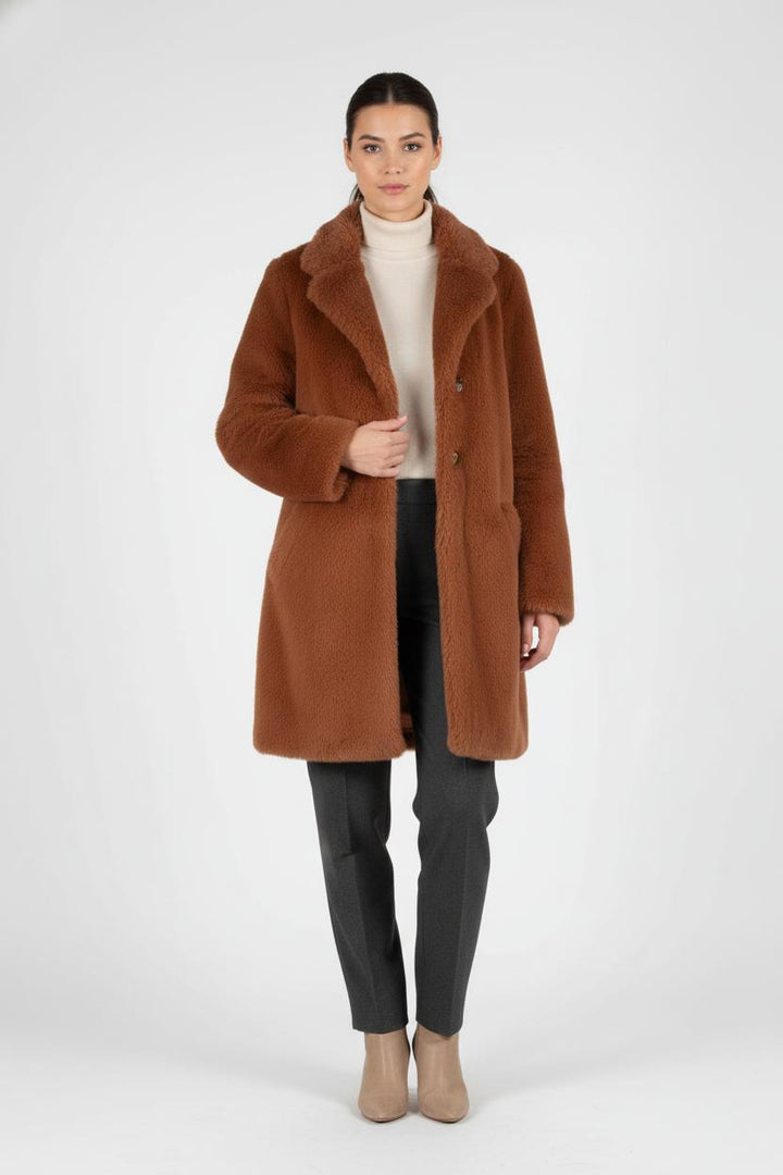 Manteau Fourrure Orange - Taille XS/34 de la marque Sud express | PARAD82487 - Vendu par Paradigme - Image 1