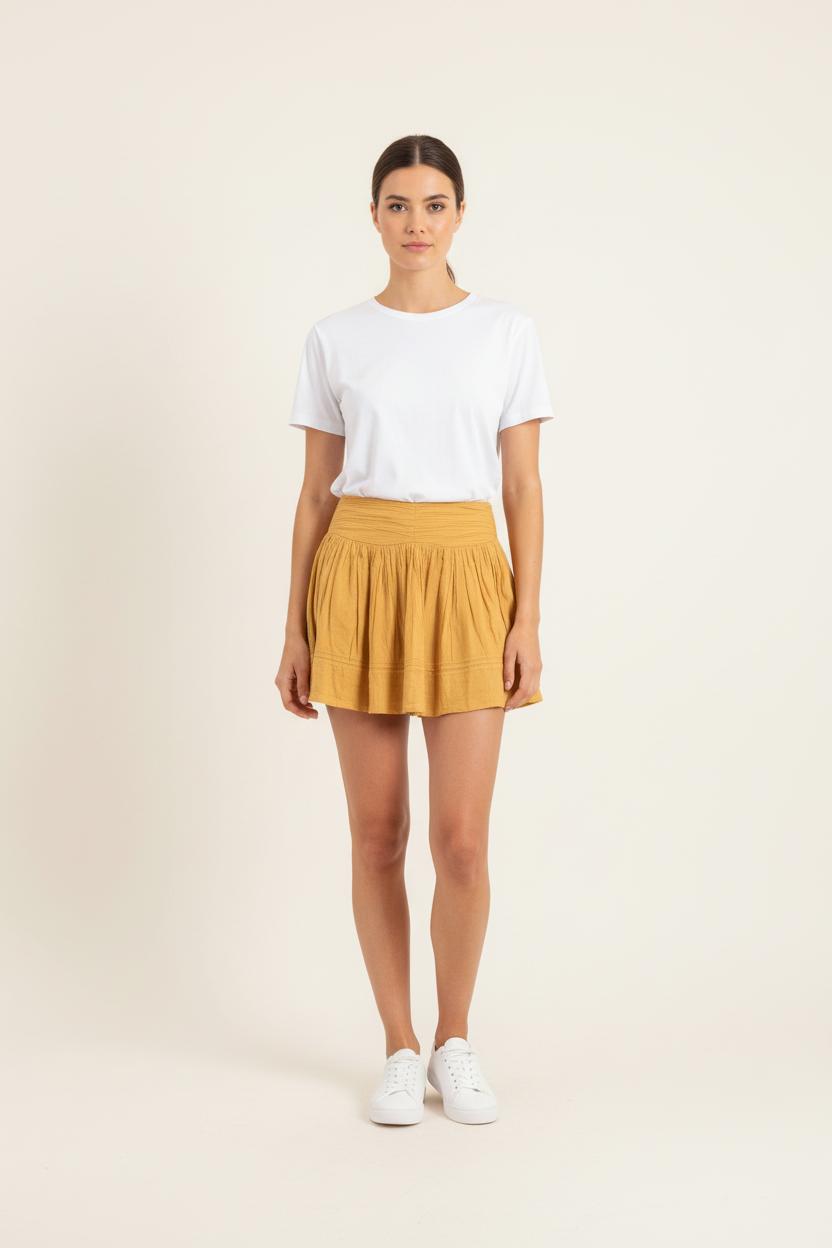Jupe Courte Jaune - Taille S/36 de la marque ba&sh | PARAD82491 - Vendu par Paradigme - Image 1