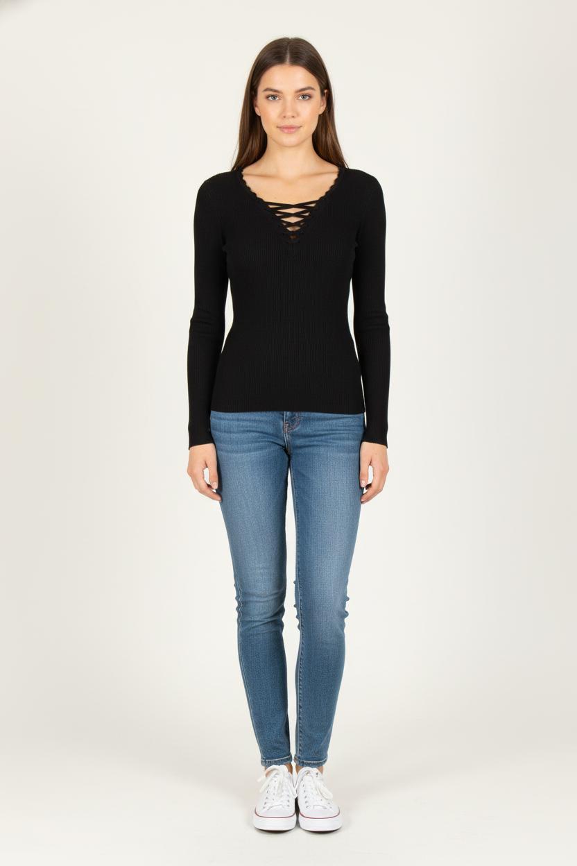 Pull Noir - Taille S/36 de la marque Sandro | PARAD82505 - Vendu par Paradigme - Image 1