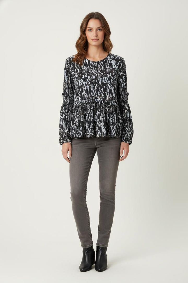 Blouse Noire et Blanche - Taille L/40 de la marque Heimstone | PARAD82509 - Vendu par Paradigme - Image 1