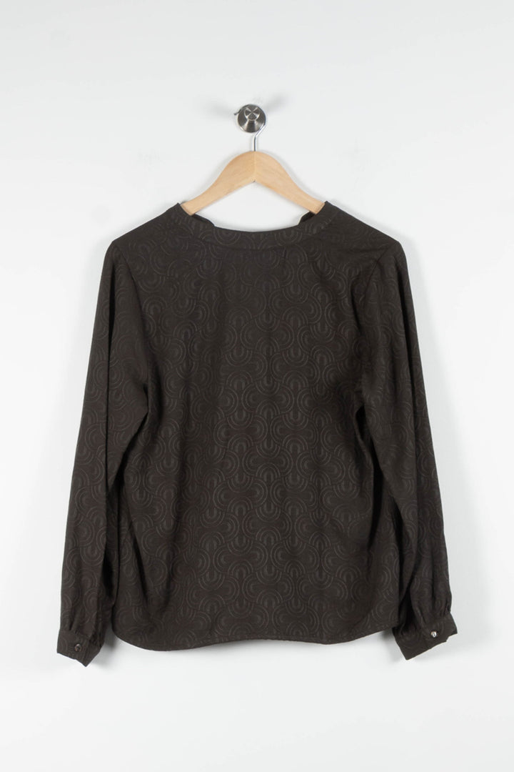 Blouse Marron - Taille M/38 de la marque La Fée Maraboutée | PARAD82513 - Vendu par Paradigme - Image 4