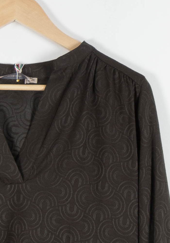 Blouse Marron - Taille M/38 de la marque La Fée Maraboutée | PARAD82513 - Vendu par Paradigme - Image 3