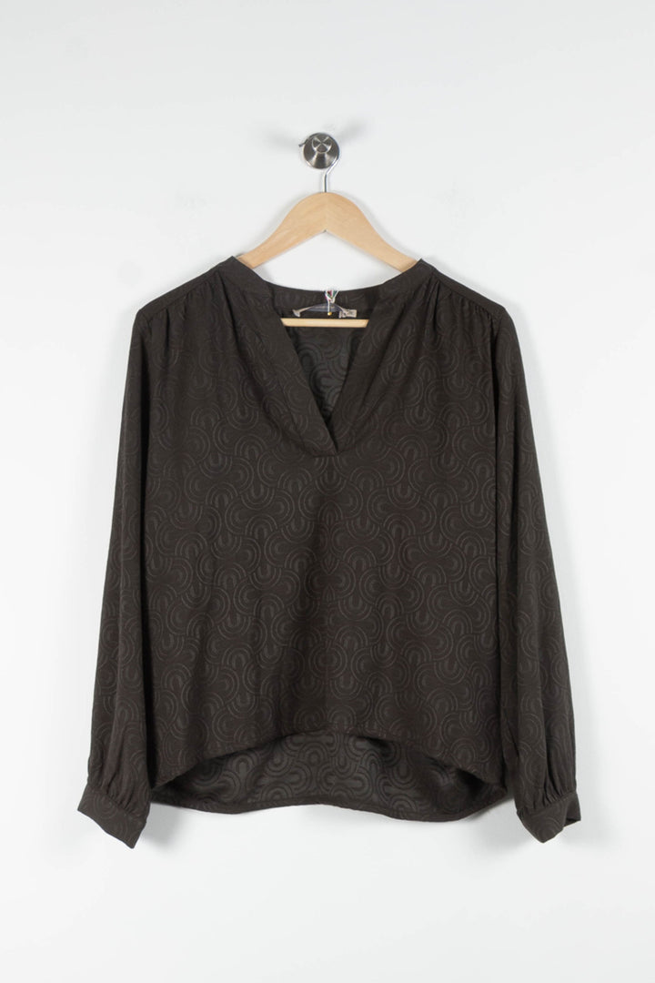 Blouse Marron - Taille M/38 de la marque La Fée Maraboutée | PARAD82513 - Vendu par Paradigme - Image 2