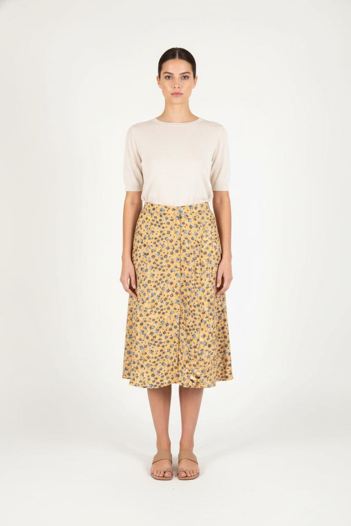 Jupe Longue Jaune et Bleue - Taille M/38 de la marque I.Code | PARAD82522 - Vendu par Paradigme - Image 1